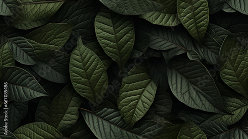 green leaves background   generative AI