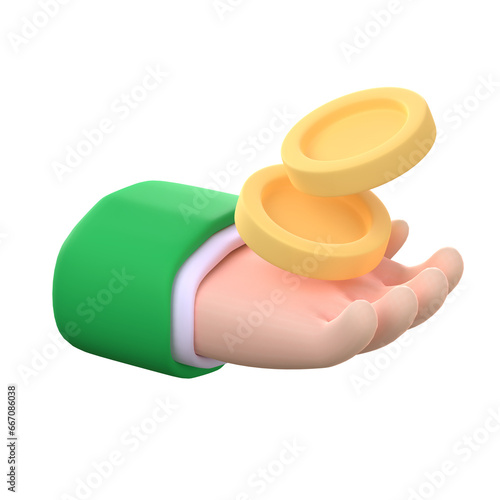 Wallpaper Mural hand holding gold coins investment ideas Torontodigital.ca