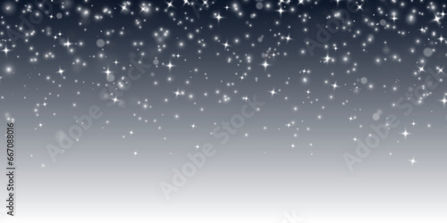 Christmas background of shining dust. Vector-png. Christmas glowing light bokeh confetti and spark overlay texture for your design.  