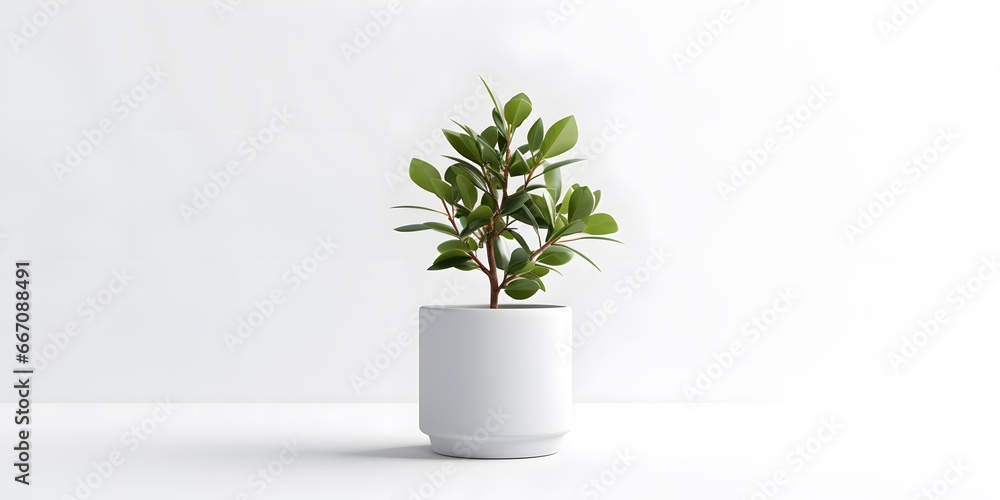 A potted plant on a pure white background with nothing but plants A potted plant on a pure white background with nothing but plants