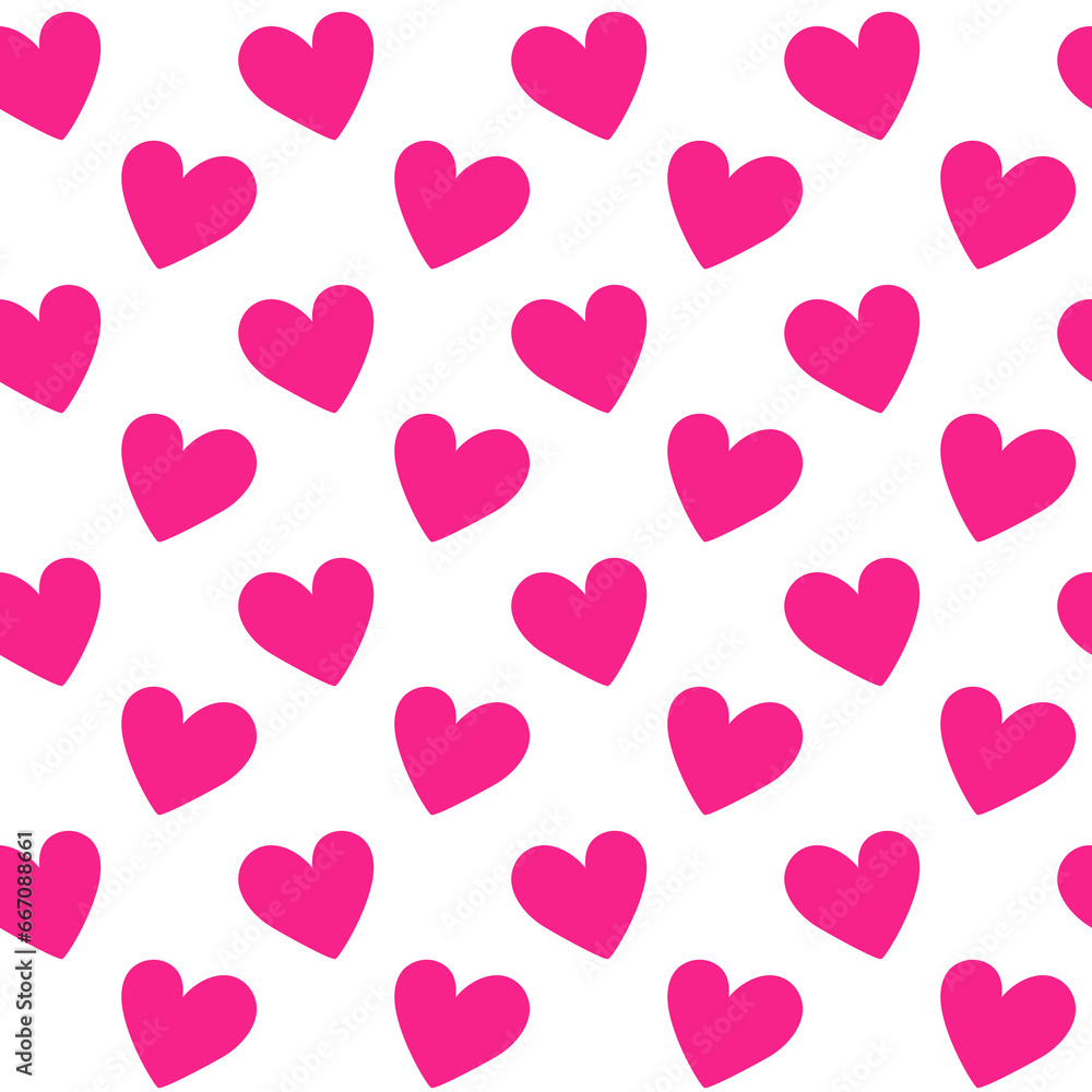 Seamless pattern Pink hearts png