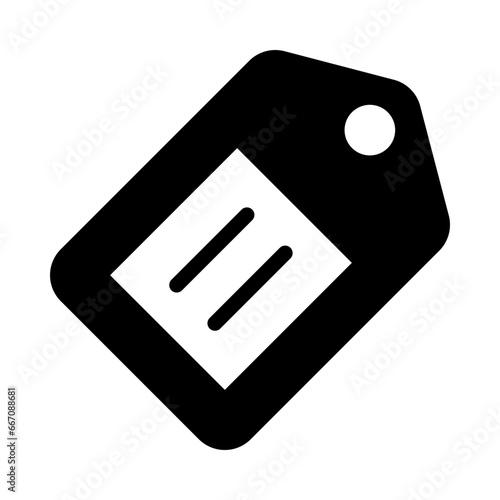 Tag Glyph Icon Design