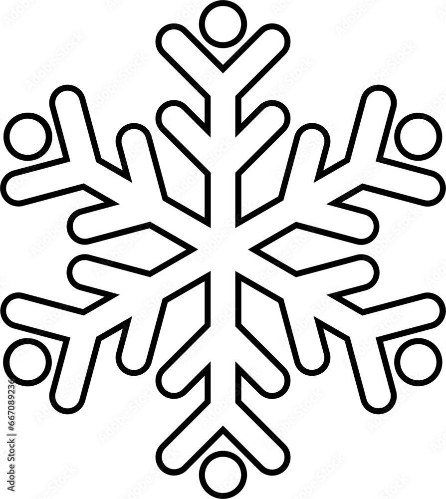Snowflake outline Snowflake outline