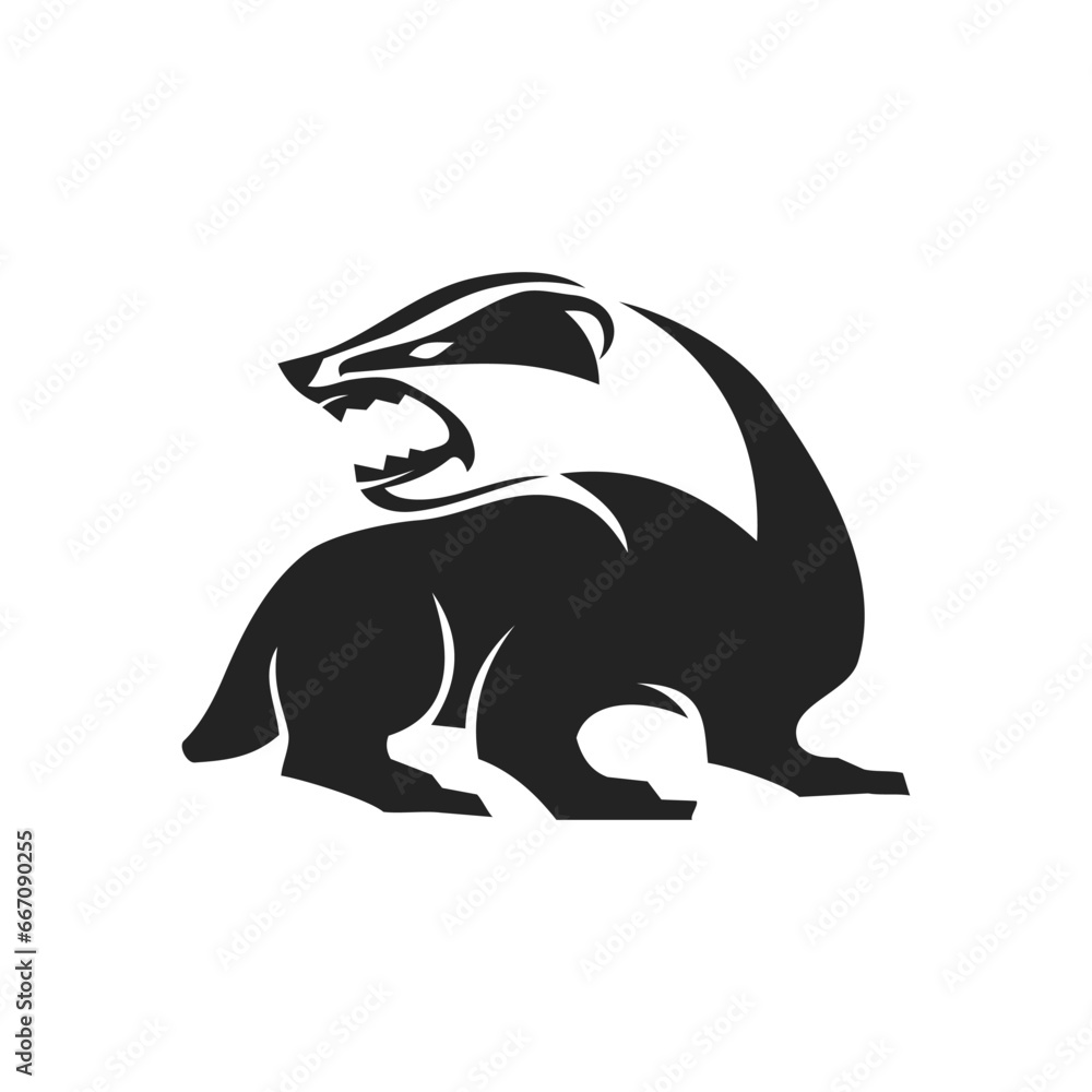 Badger logo template Isolated. Brand Identity. Icon Abstract Vector graphic