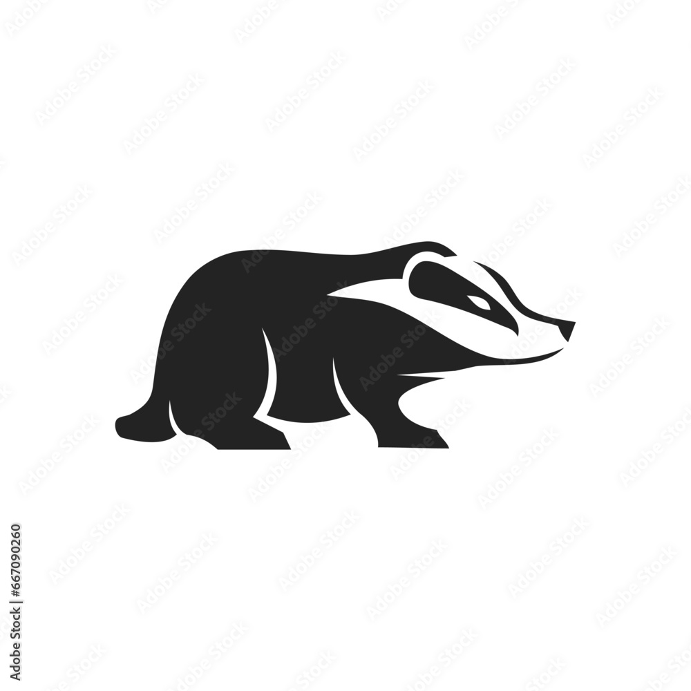 Fototapeta premium Badger logo template Isolated. Brand Identity. Icon Abstract Vector graphic