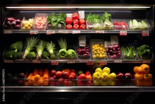 fruits and vegetables in a shop