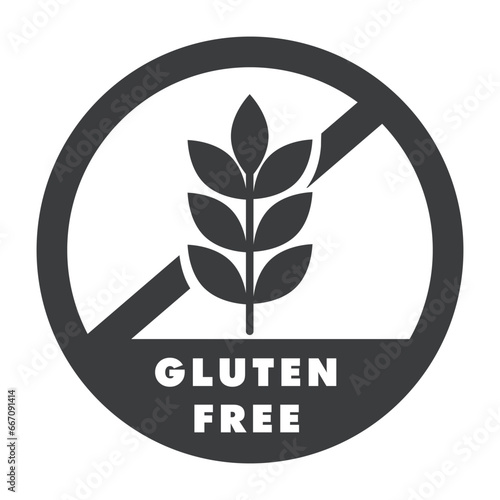 glutten free label, illustration of a label