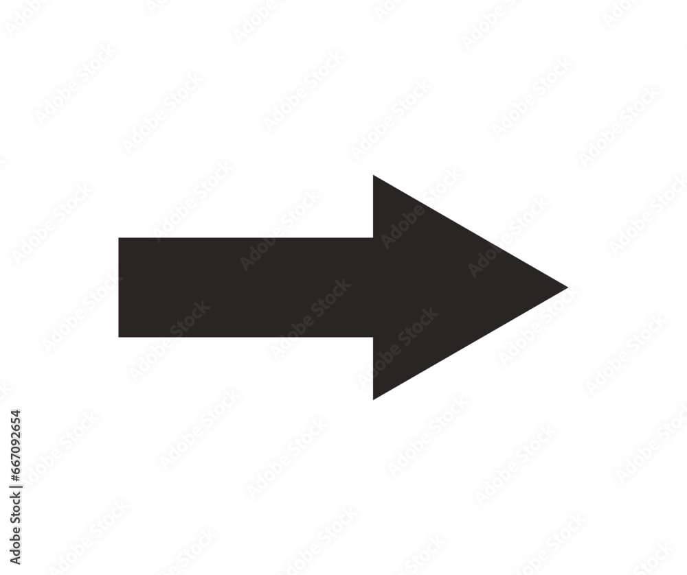 Arrow icon in Basic straight flat style. Collection of vector symbol on white background. Vector illustration. Arrow icon in Basic straight flat style. Collection of vector symbol on white background. Vector illustration.