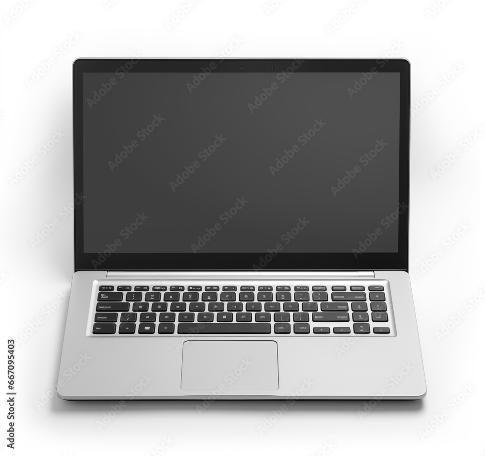 Laptop isolated on white background. Generative Ai. Laptop isolated on white background. Generative Ai.