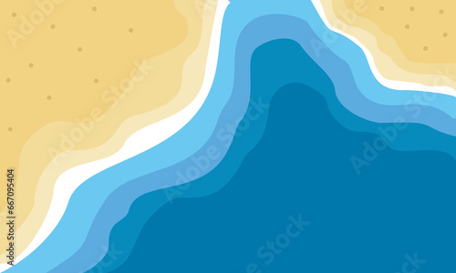 Seaside top view illustration design vector