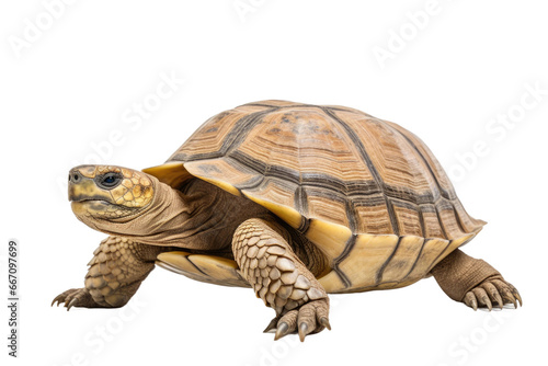 Graceful Tortoise in the Limelight on Transparent Background