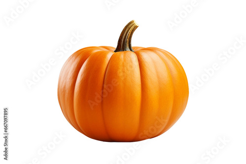 a Closeup of Pumpkin, Isolated on Transparent Background. Generative Ai
