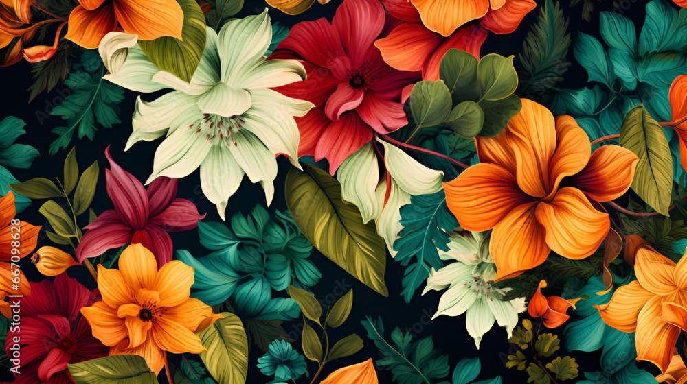 seamless floral pattern | generative AI seamless floral pattern | generative AI