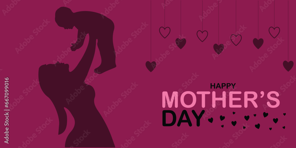 Happy Mother's Day. banner, Greeting card, poster Happy Mother's Day. banner, Greeting card, poster
