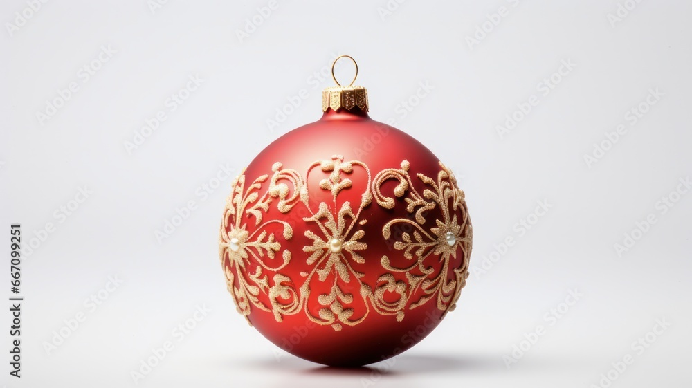 Shiny Christmas Balls on White Background for Festive Decoration Shiny Christmas Balls on White Background for Festive Decoration