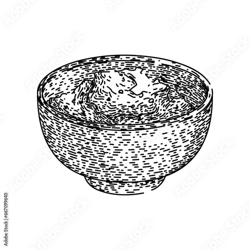 cuisine curry hand drawn. india spicy, asian dish, indian sauce cuisine curry vector sketch. isolated black illustration