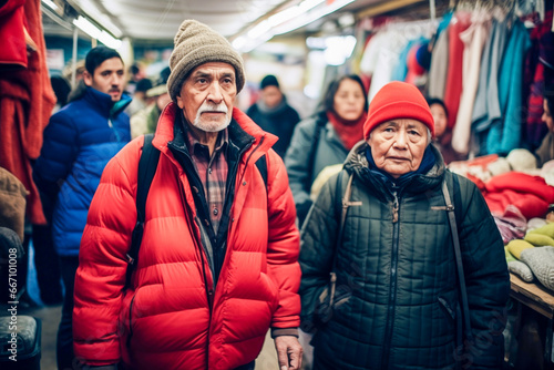 Multi-Ethnic Friends Exploring a Vibrant Winter Market