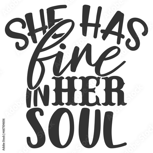 She Has Fire In Her Soul - Strong Girl Illustration