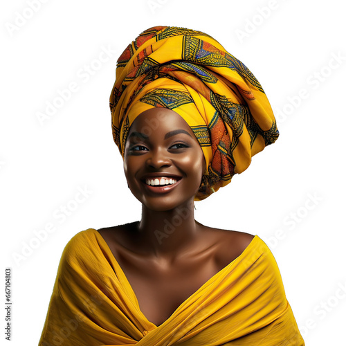 black history month, beautiful black women in typical clothing isolated png on transparent background