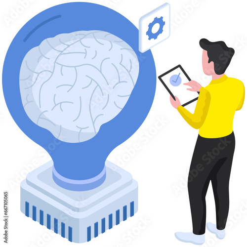 Modern design illustration of brainstorm 