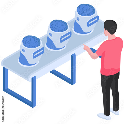 An illustration design of ai industry