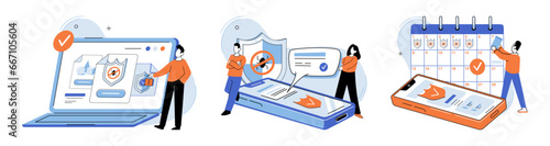 Malware spyware virus. Vector illustration. Fraudulent activities require strong security measures and vigilant monitoring Warnings help users identify potential security risks and malware threats