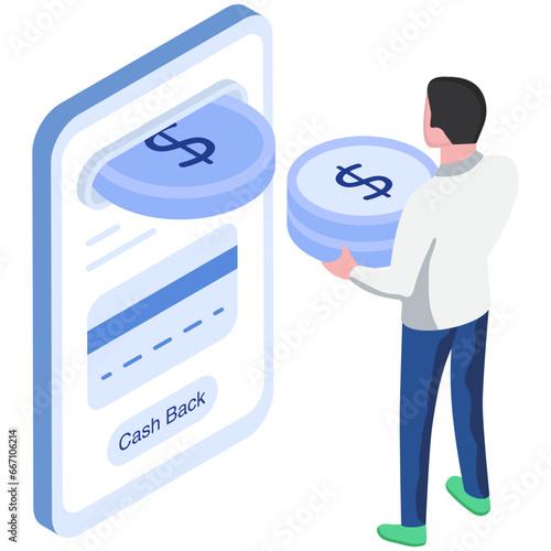 Premium download illustration of cashback