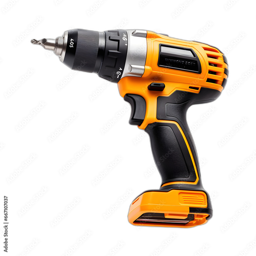 Impact driver isolated on transparent or white background