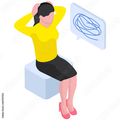 Premium download illustration of intrusive thoughts