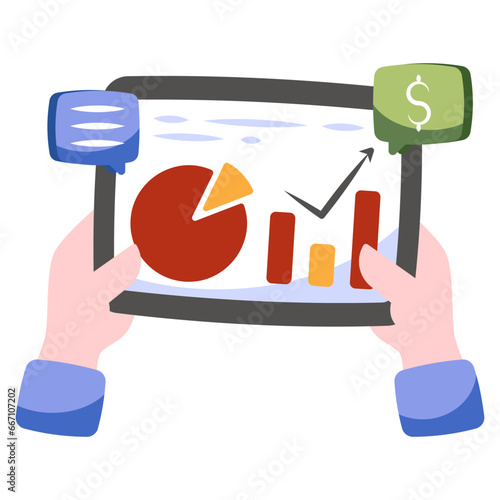 An icon design of mobile analytics