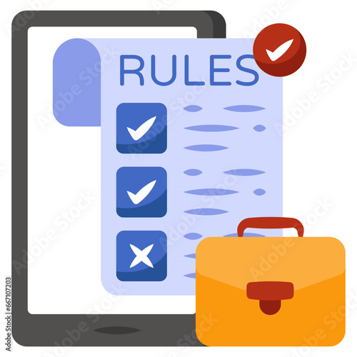 A premium download icon of business rules