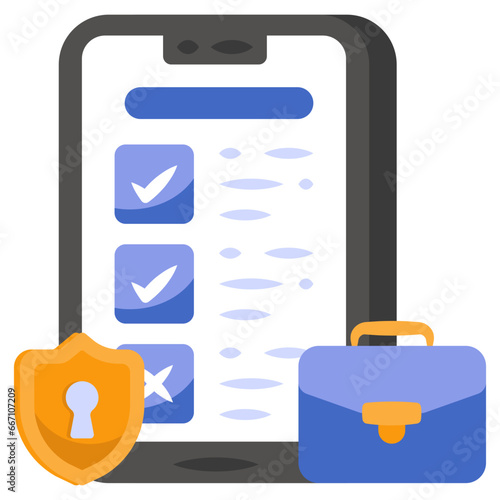 Premium design icon of mobile list