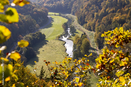 river valley in Muggendorf in Franconian Switzerland