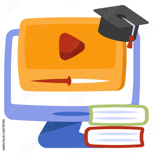 Premium design icon of educational video