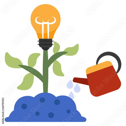 An icon design of idea growth
