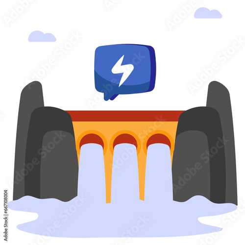 Modern design icon of hydro power