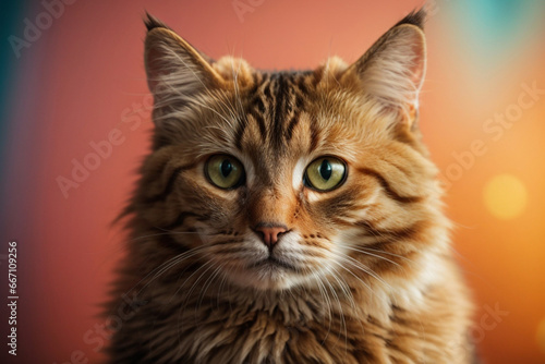 portrait of a cat with eyes © sakda