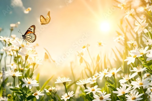 meadow with butterflies