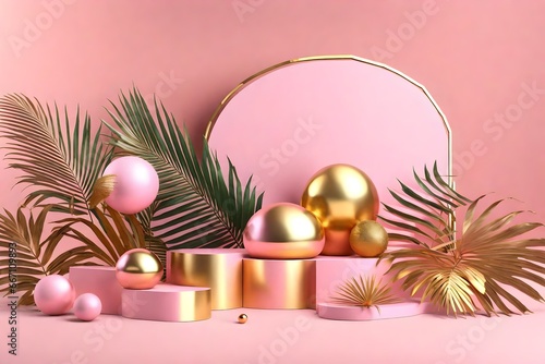 mosaic podium for product presentation 