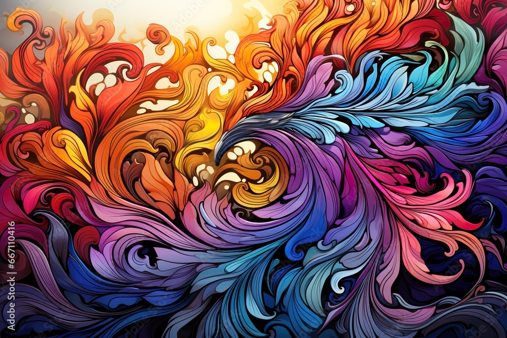 abstract background with flowers abstract background with flowers