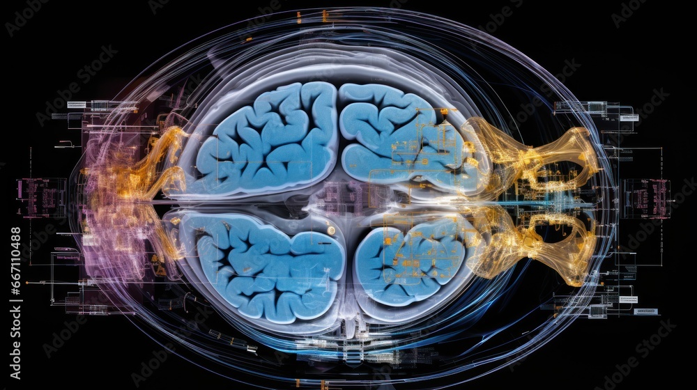 Magnetic Resonance Imaging( MRI) : An MRI image of the brain, showing a ...