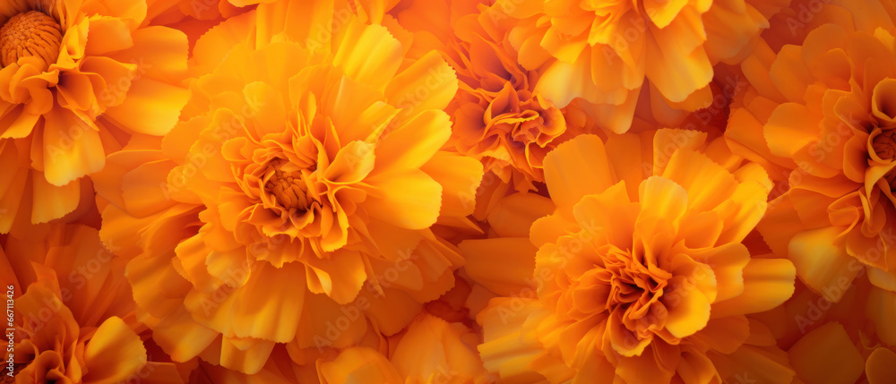 Close-up of Marigold petals. Close-up of Marigold petals.