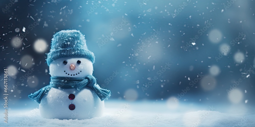 Winter magic. Snowfall and snowman delight. Frosty celebrations. Christmas tale. Snowflakes snowmen and joy. Chilly cheer. Greetings in snowy landscape