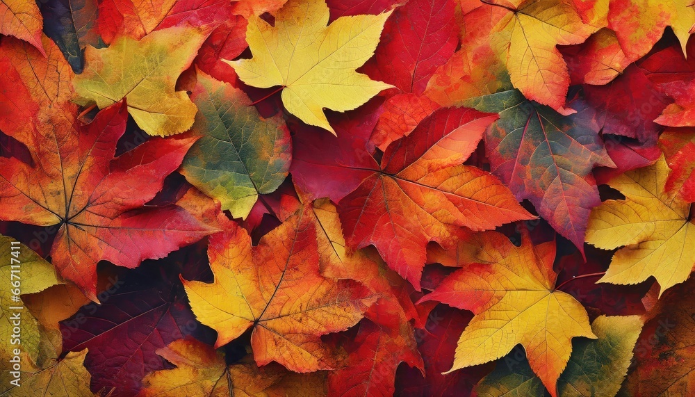 Vibrant Autumn Foliage Texture