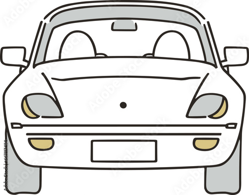 正面から見た車のイラスト