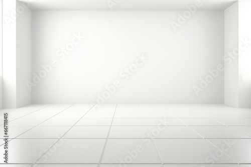 Abstract white architecture background, white geometric wallpaper © AITTHIPHONG