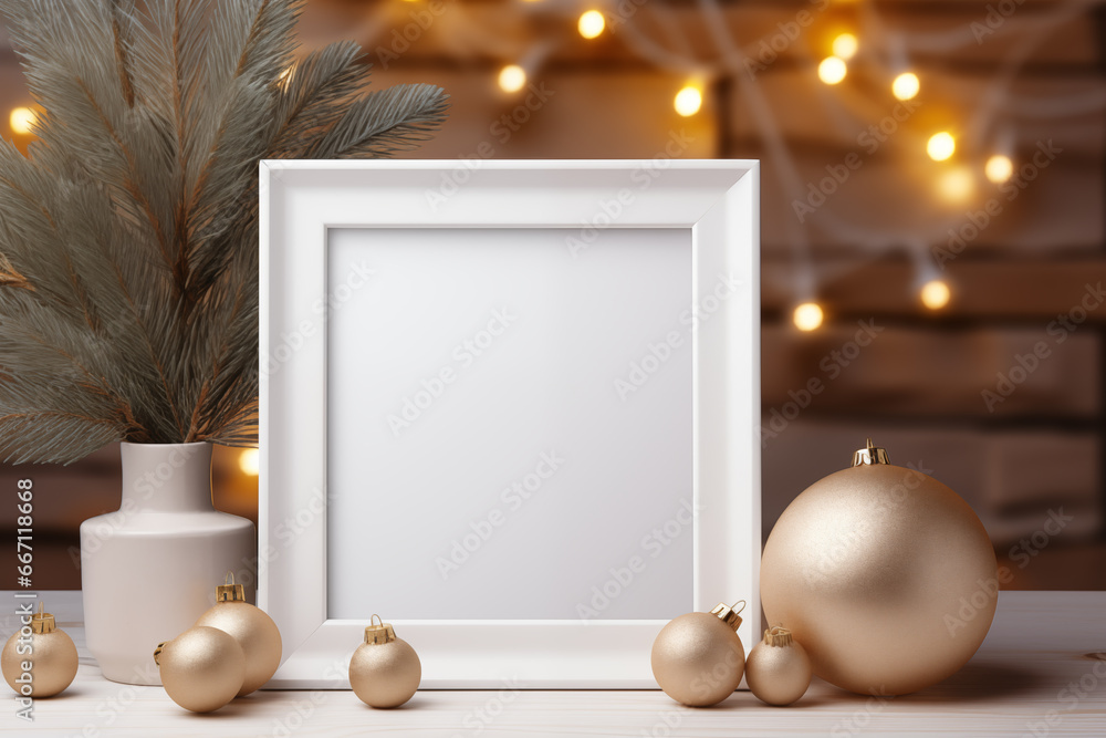 Frame Mockup with Ornate Picture Frame and Flowers.Created with Generative AI technology. Frame Mockup with Ornate Picture Frame and Flowers.Created with Generative AI technology.