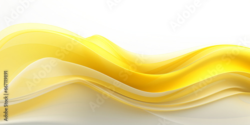 abstract background with smooth lines in yellow colors and white background 