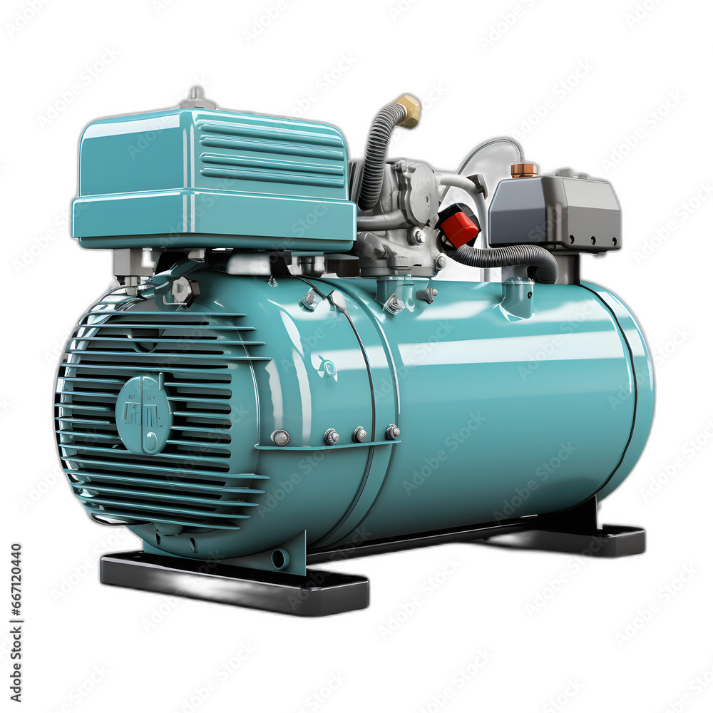 Air compressor isolated on transparent or white background, png