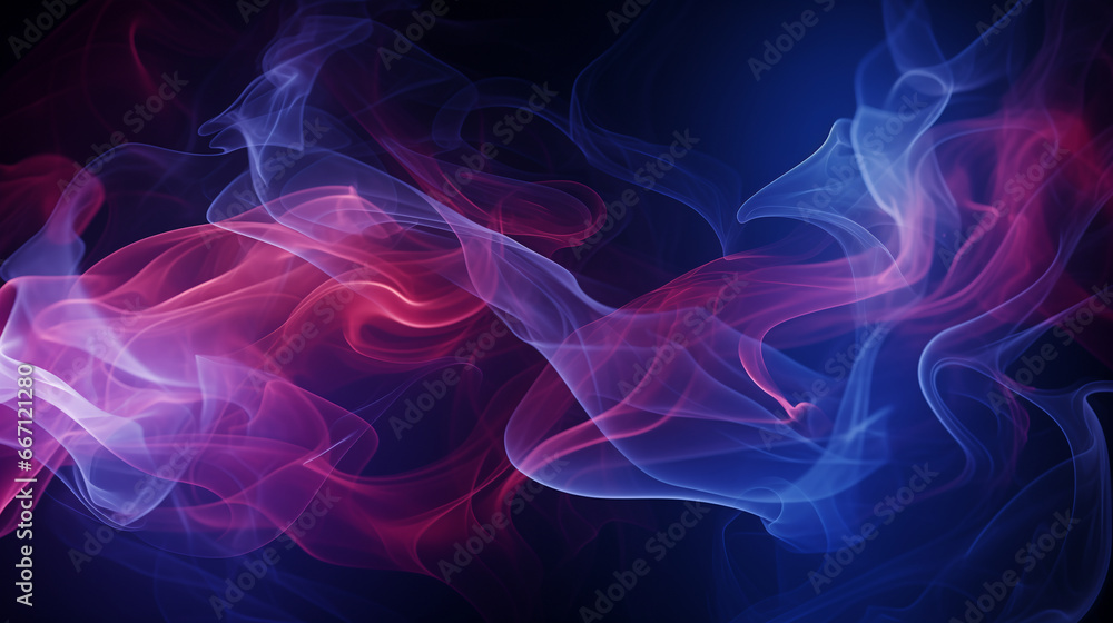 Colorful abstract smoke billows on a dark background, swirling and forming shapes and patterns. The smoke is a variety of colors, including red, pink, blue, and yellow